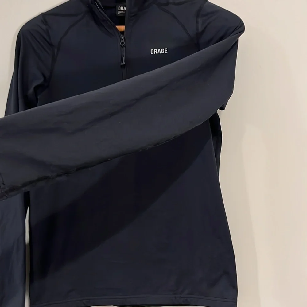 ORAGE Youth 14 Quarter Zip Pullover Black Lightweight Base Layer Unisex Athletic